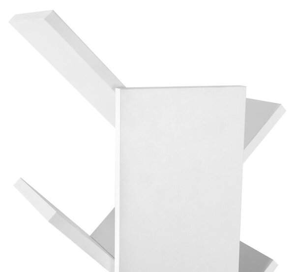 Designová knihovna strom, bílá, 8 polic, 50 x 25 x 141,5 cm