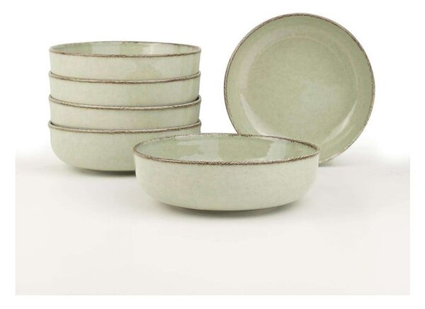 Světle zelené porcelánové misky v sadě 6 ks 75 ml – Hermia