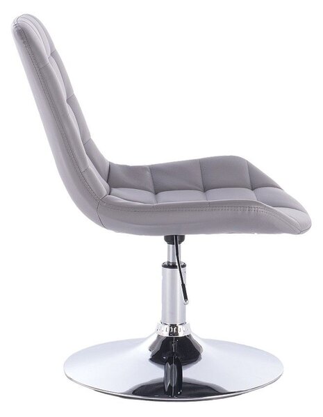 LuxuryForm DESIGN Židle PARIS na stříbrném talíři - šedá