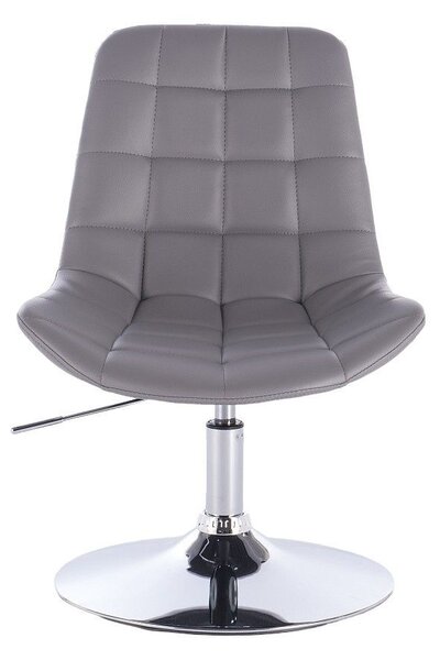LuxuryForm DESIGN Židle PARIS na stříbrném talíři - šedá