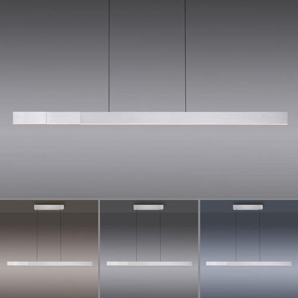 Paul Neuhaus LED závěsné svítidlo PURE-MOTO-RISE elektricky nastavitelná výška dotykový vypínač 2700-5000K hliník, d.200cm