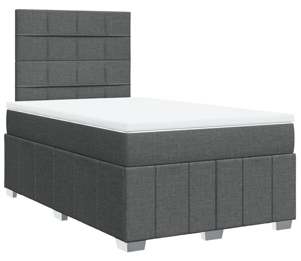 Box spring postel s matrací tmavě šedá 120x190 cm textil 3293908