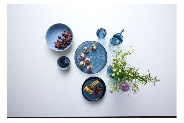 Černý/modrý dezertní talíř z kameniny ø 21 cm Gastro Dark Blue/Black – Bitz