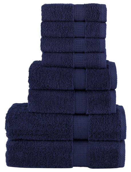 8dílná sada ručníků Premium SOLUND navy modrá 600 g/m² 137541
