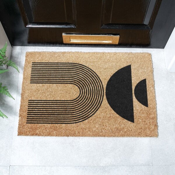Rohožka z kokosového vlákna 40x60 cm Half Moon – Artsy Doormats