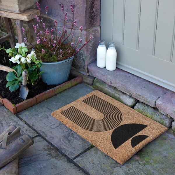 Rohožka z kokosového vlákna 40x60 cm Half Moon – Artsy Doormats