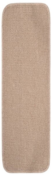 Nášlapy na schody 15 ks 75 x 20 cm béžové protiskluzové