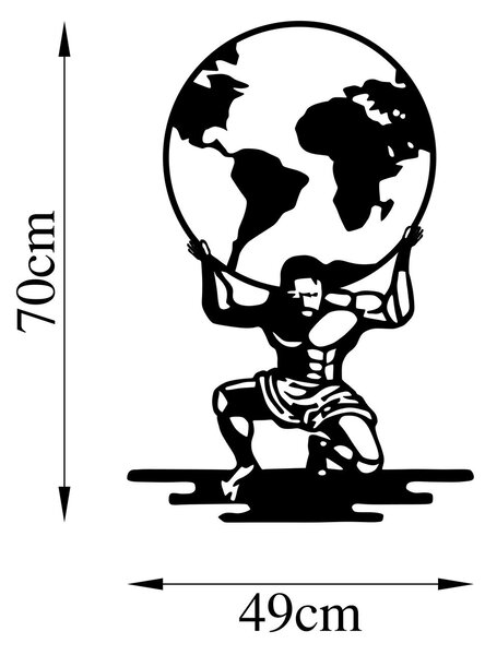 ASIR Nástěnná dekorace kovová ATLAS