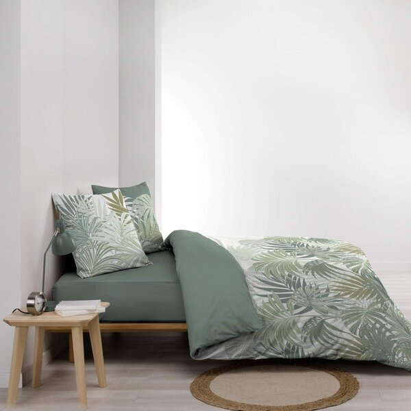 Zelené bavlněné povlečení na dvoulůžko/prodloužené 240x220 cm Nymea – douceur d'intérieur