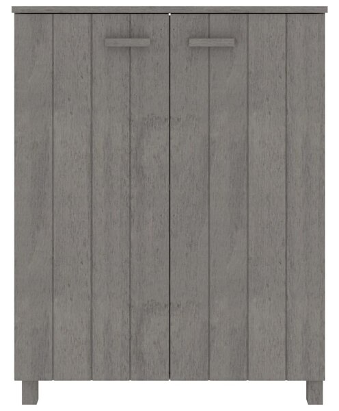 Botník HAMAR světle šedý 85 x 40 x 108 cm masivní borovice