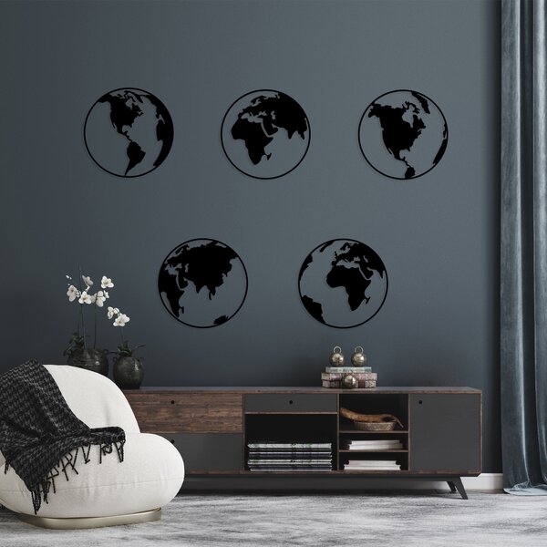 ASIR Nástěnná dekorace kovová WORLD MAP