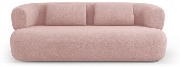 Světle růžová pohovka z textilie bouclé 178 cm Jenny – Micadoni
