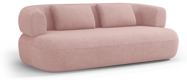 Světle růžová pohovka z textilie bouclé 178 cm Jenny – Micadoni
