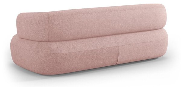 Světle růžová pohovka z textilie bouclé 178 cm Jenny – Micadoni