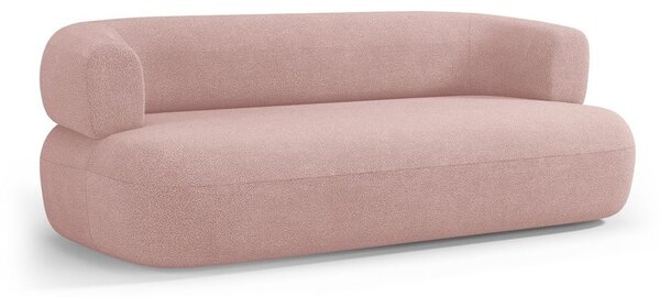 Světle růžová pohovka z textilie bouclé 178 cm Jenny – Micadoni