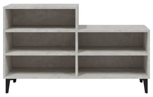 Botník betonově šedý 102x36x60 cm kompozitní dřevo