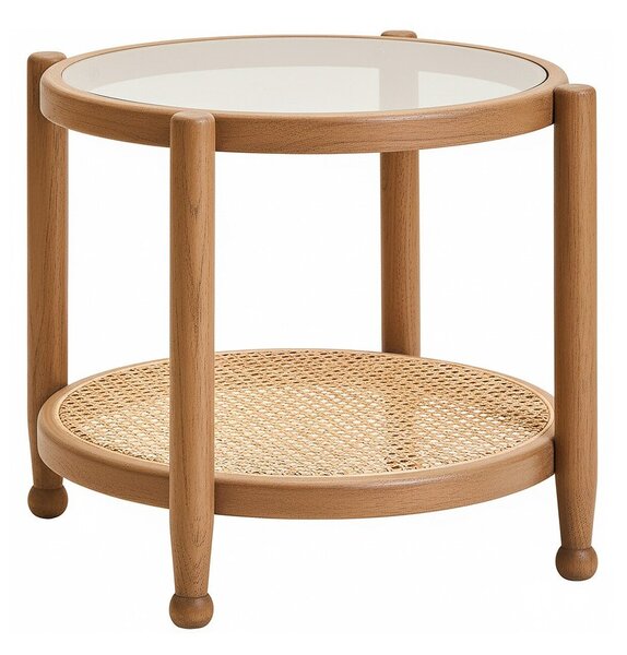 Kulatý odkládací stolek se skleněnou deskou ø 57 cm Cebu – Premier Housewares