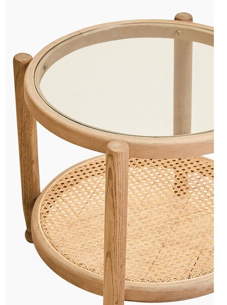 Kulatý odkládací stolek se skleněnou deskou ø 57 cm Cebu – Premier Housewares