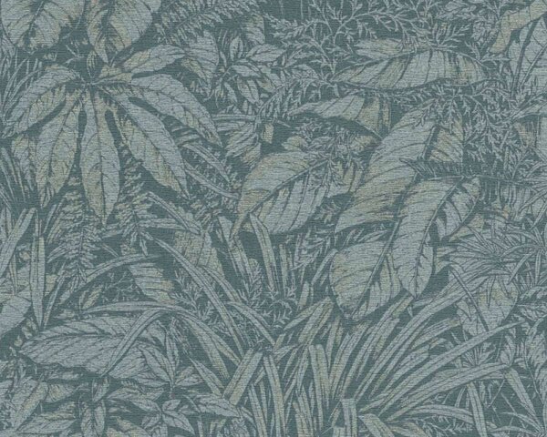 A.S. Création | Vliesová tapeta na zeď Smart Surfaces 39560-3 | 0,53 x 10,05 m | zelená, metalická