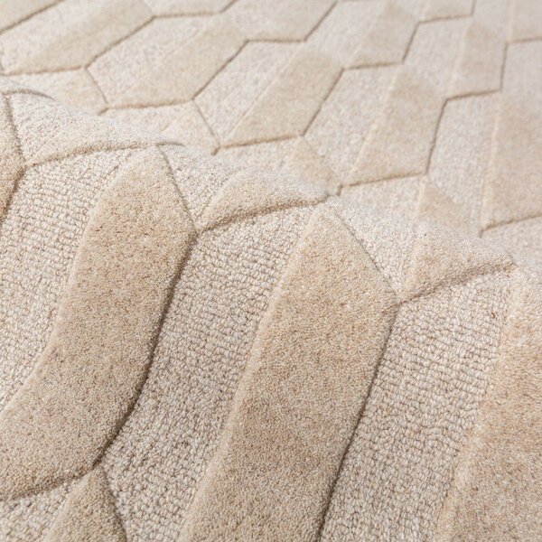 Vínový/v přírodní barvě ručně tkaný vlněný běhoun 60x230 cm Apex Border Wool – Flair Rugs