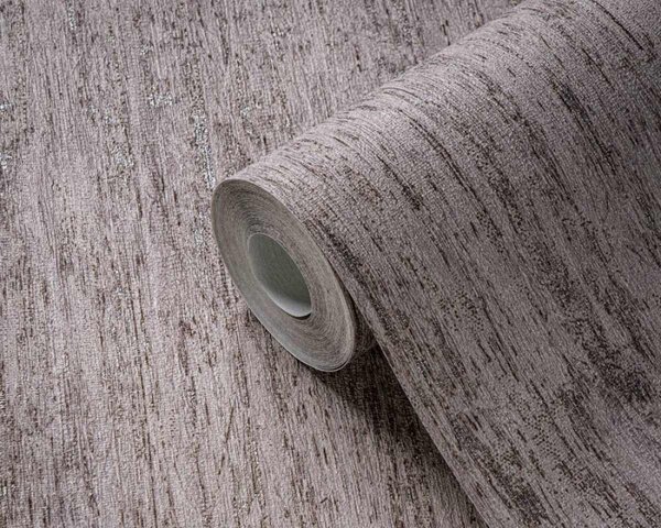 A.S. Création | Vliesová tapeta na zeď Smart Surfaces 39561-1 | 0,53 x 10,05 m | šedá, hnědá, metalická