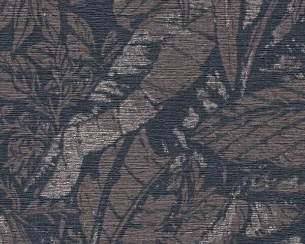 A.S. Création | Vliesová tapeta na zeď Smart Surfaces 39560-5 | 0,53 x 10,05 m | černá, hnědá, zlatá