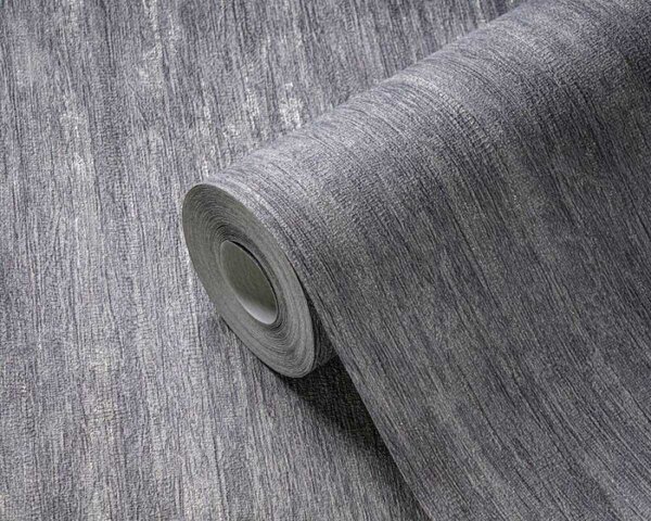 A.S. Création | Vliesová tapeta na zeď Smart Surfaces 39561-2 | 0,53 x 10,05 m | šedá, metalická