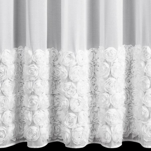 ZÁCLONA NA PÁSCE EVA MINGE ROSES7 350X270 CM BÍLÁ