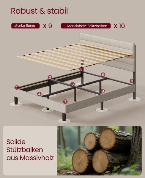 Manželská postel 140 cm RMB504LH01