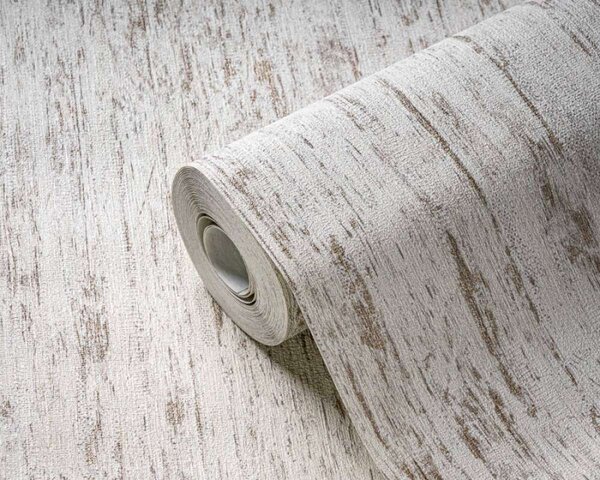 A.S. Création | Vliesová tapeta na zeď Smart Surfaces 39561-3 | 0,53 x 10,05 m | krémová, šedá, zlatá