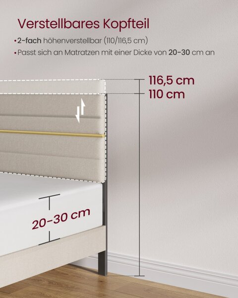 Manželská postel 140 cm RMB504LH01