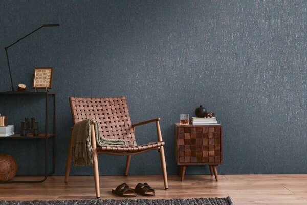 A.S. Création | Vliesová tapeta na zeď Smart Surfaces 39562-2 | 0,53 x 10,05 m | černá, šedá, bronzová
