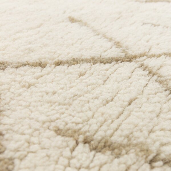 Krémový pratelný/ručně tkaný vlněný koberec 120x170 cm Azera Crosshatch – Asiatic Carpets