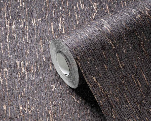 A.S. Création | Vliesová tapeta na zeď Smart Surfaces 39562-6 | 0,53 x 10,05 m | šedá, hnědá, metalická
