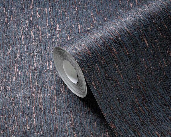 A.S. Création | Vliesová tapeta na zeď Smart Surfaces 39562-2 | 0,53 x 10,05 m | černá, šedá, bronzová