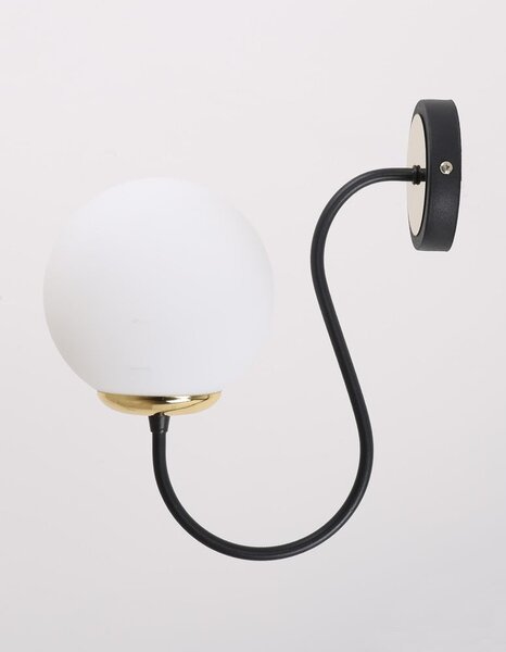 Černobílé nástěnné svítidlo ø 15 cm Oslo – Squid Lighting