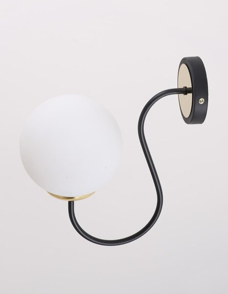 Černobílé nástěnné svítidlo ø 15 cm Oslo – Squid Lighting