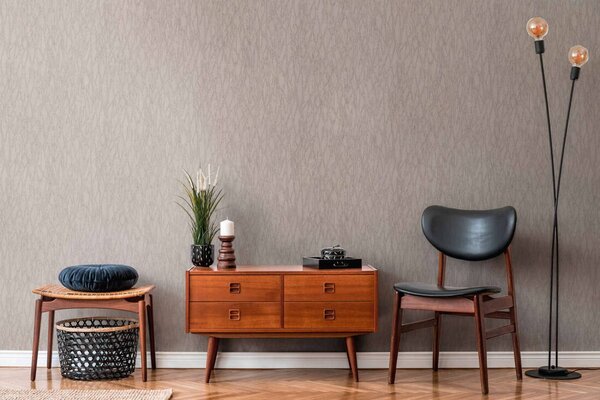 A.S. Création | Vliesová tapeta na zeď Smart Surfaces 39563-3 | 0,53 x 10,05 m | šedá, metalická