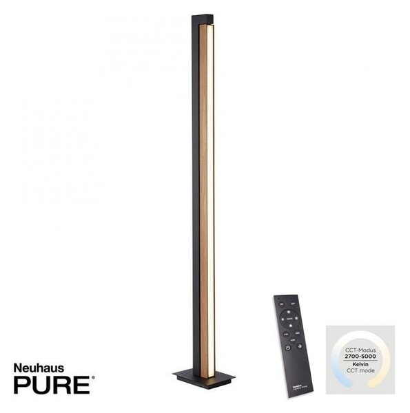 Paul Neuhaus Stojací LED lampa PURE-LINES, 24W, v. 155 cm, CCT 2700-5000K