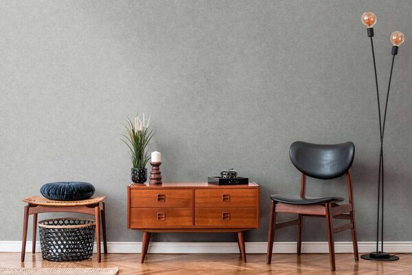 A.S. Création | Vliesová tapeta na zeď Smart Surfaces 39565-9 | 0,53 x 10,05 m | šedá