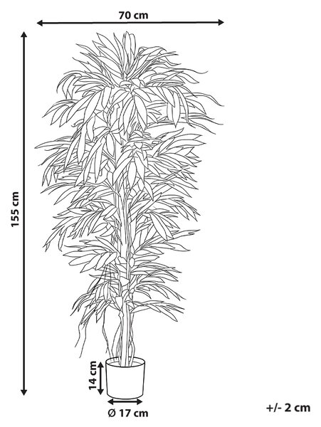 Umělá rostlina LONGIFOLIA 155 cm Zelená