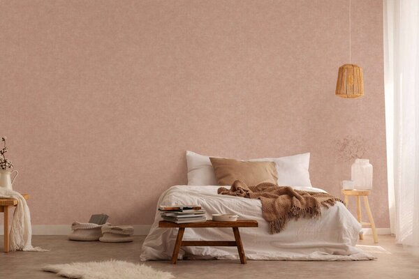 A.S. Création | Vliesová tapeta na zeď Smart Surfaces 39566-7 | 0,53 x 10,05 m | hnědá, růžová