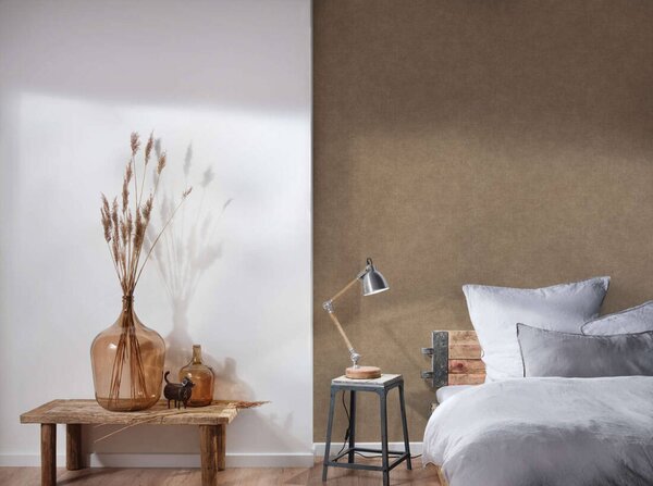A.S. Création | Vliesová tapeta na zeď Smart Surfaces 39566-6 | 0,53 x 10,05 m | hnědá
