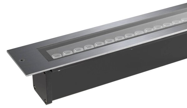 LA 1007196 DASAR® 1200 svítidlo pro vestavbu do země, 34 W, 3000 K, IP65/IP67, čtvercové, nerezová ocel - BIG WHITE (SLV)