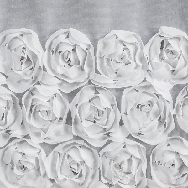 ZÁCLONA NA PÁSCE EVA MINGE ROSES8 400X160 CM BÍLÁ