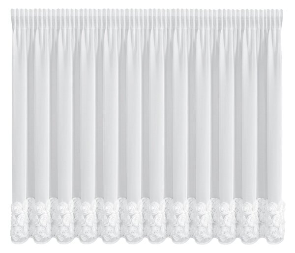 ZÁCLONA NA PÁSCE EVA MINGE ROSES8 400X160 CM BÍLÁ