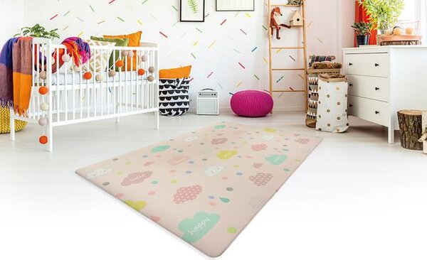 Breno Kusový koberec Dwinguler Šťastné mraky, 125x185 cm, Růžová/Vícebarevné