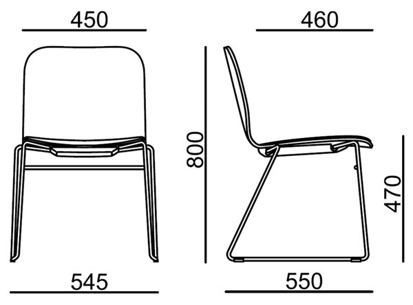 RIM - Židle LAMBDA WOOD LA 4012.070 s čalouněným sedákem