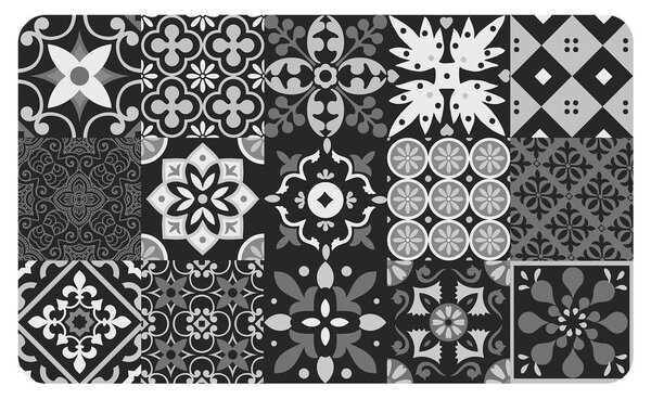 Černý koberec z PVC 45x75 cm Salou – douceur d'intérieur