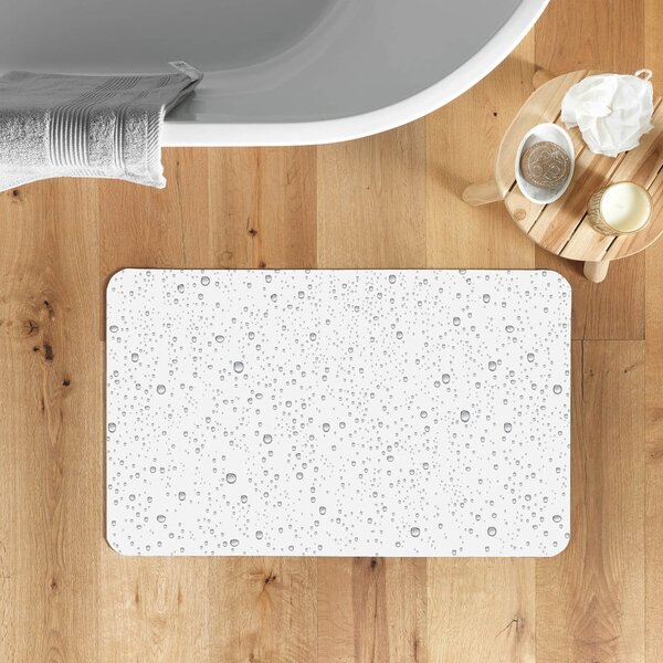 Světle šedá koupelnová předložka 50x120 cm Splash – douceur d'intérieur